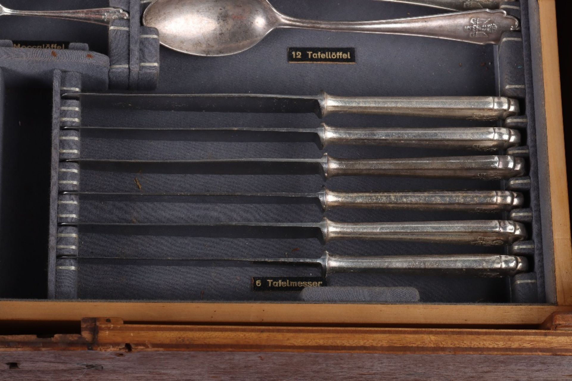 Cased Canteen of Formal Pattern NSDAP Cutlery Liberated From German Embassy in Spain - Image 15 of 34