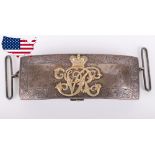 Hallmarked Silver 3rd Kings Own / 4th Queens Own Hussars Officers Cross Belt Pouch