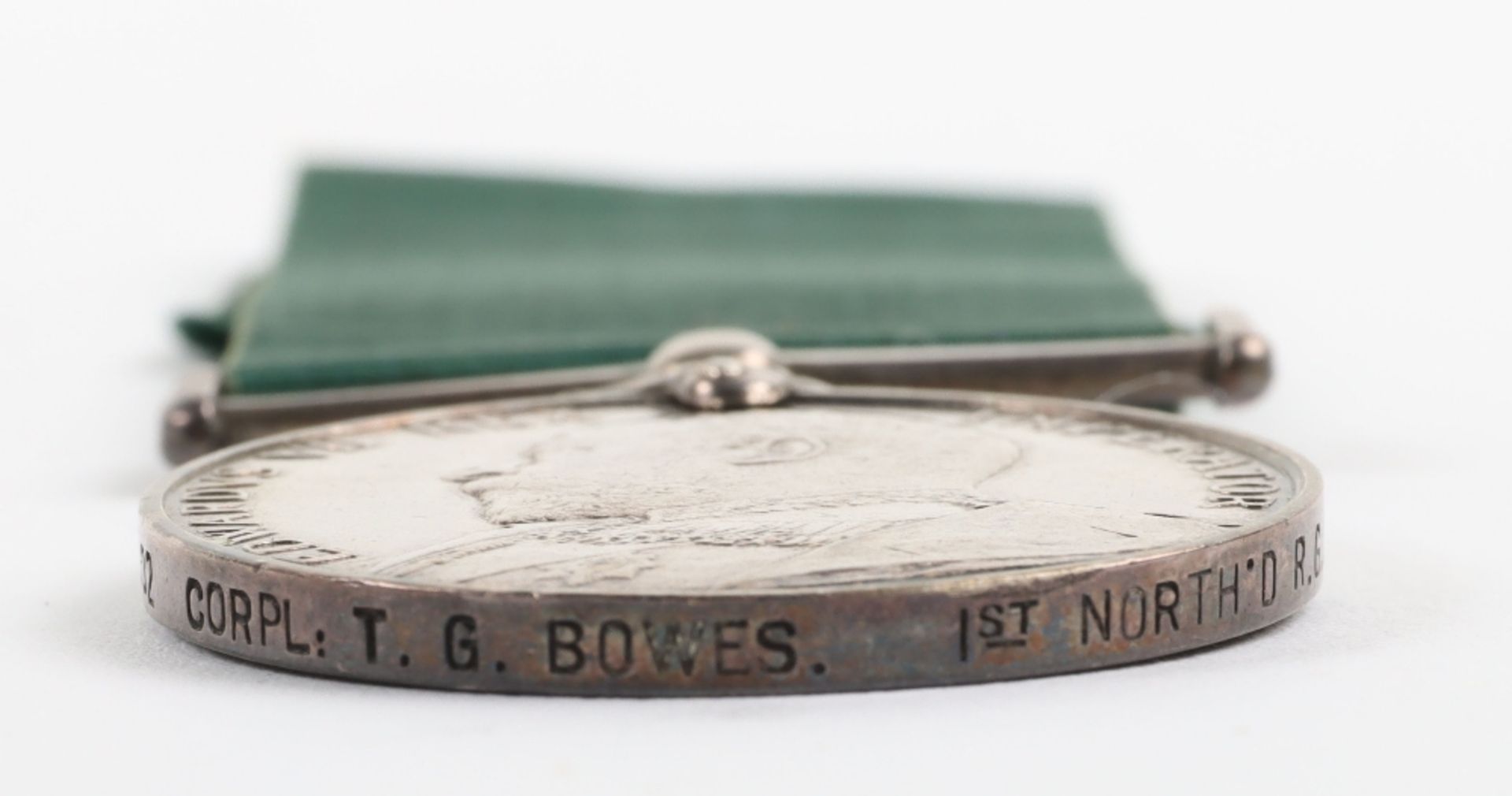 Edward VII Volunteer Force Long Service Medal 1st Northumberland Royal Garrison Artillery Volunteers - Image 3 of 3