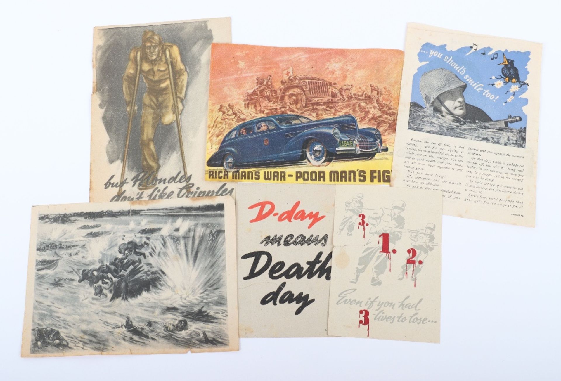 Interesting Selection of WW2 Propaganda Leaflets from the Italian Campaign - Bild 3 aus 5