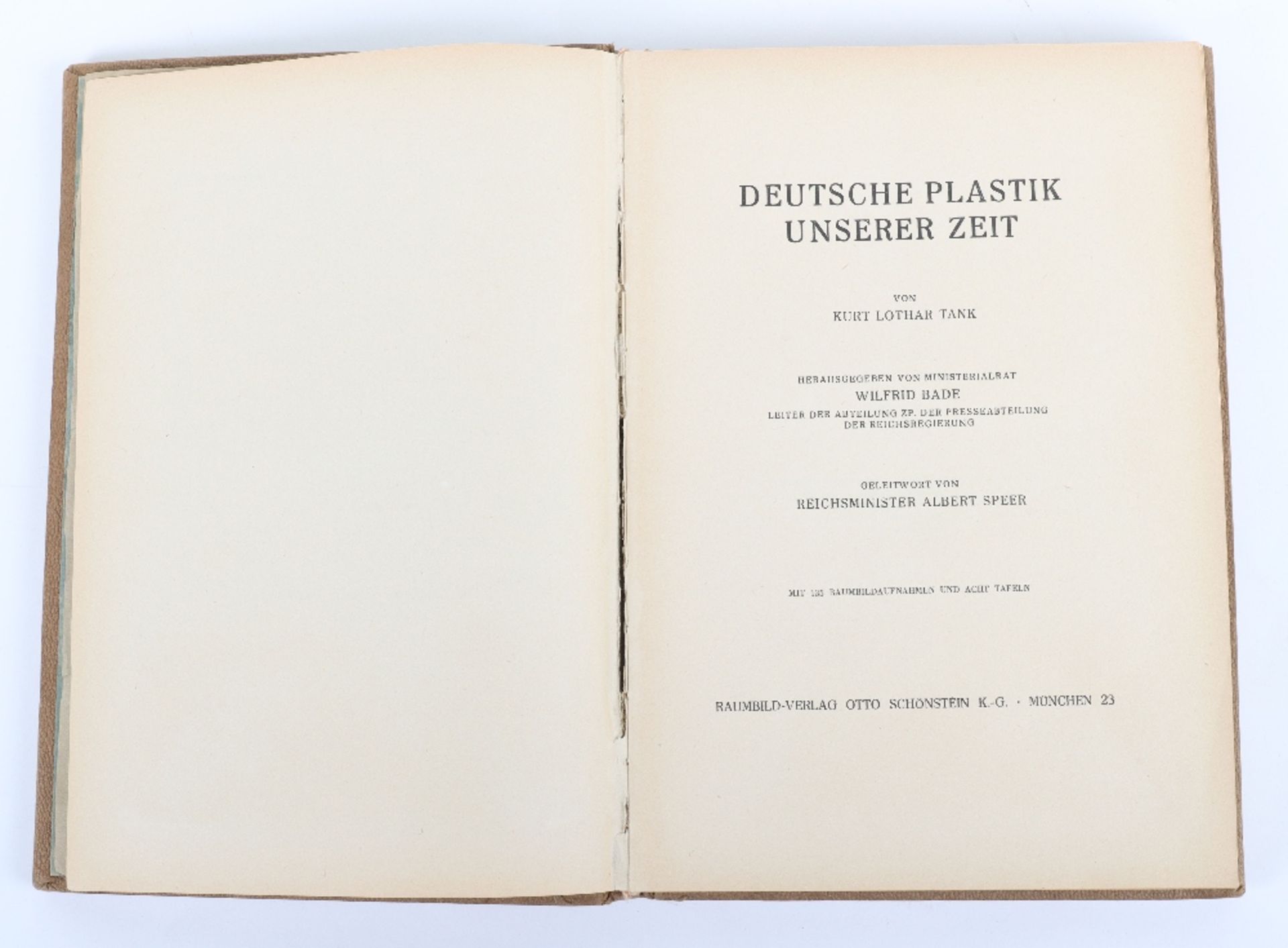 Third Reich Publication “Deutsche Plastik Unserer Zeit” Belonging to Hans Frank Governor General of - Image 3 of 5