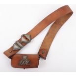 Victorian Leicestershire Rifle Volunteers Cross Belt Pouch Set