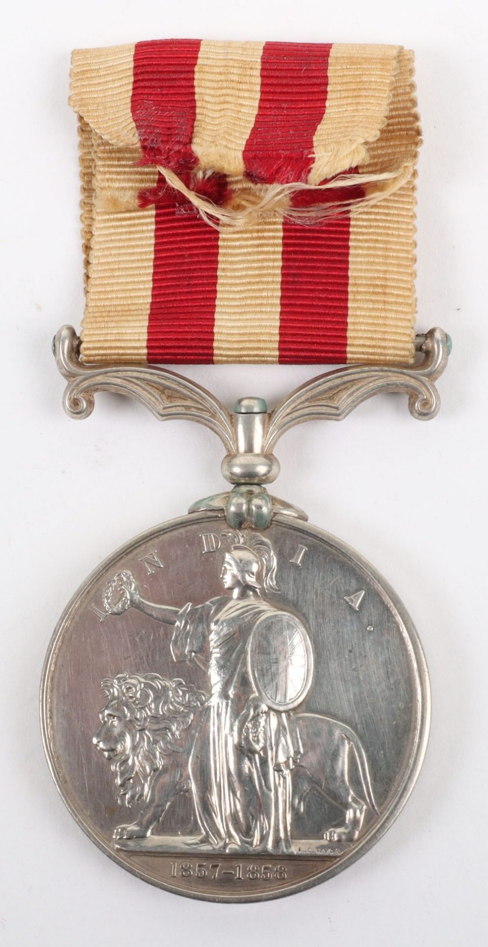 Indian Mutiny Medal 1857-59 Awarded to a Captain in the Madras Cavalry - Image 2 of 3