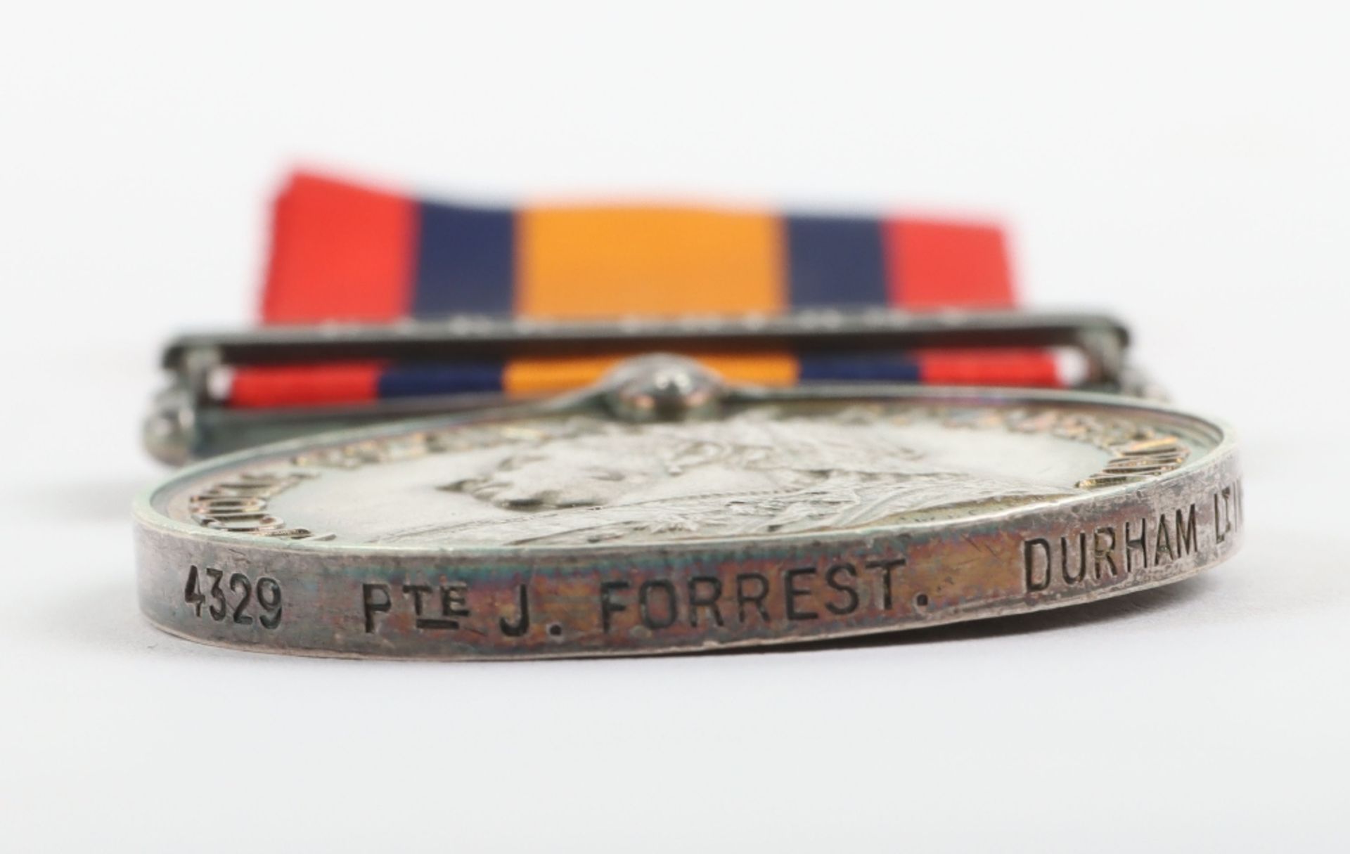 Queens South Africa Medal 3rd Battalion Durham Light Infantry who Died of Disease in February 1900 O - Bild 4 aus 4