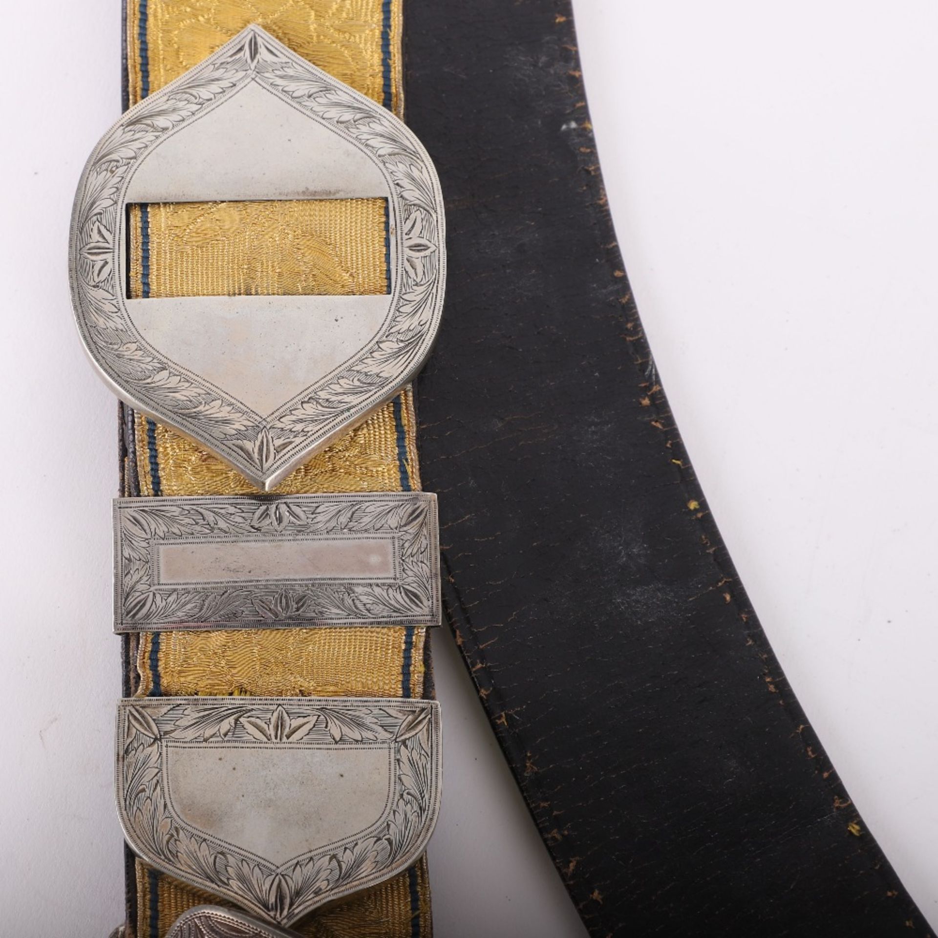 Edward VII Officers Silver Pouch and Cross Belt of the Royal Gloucestershire Hussars - Image 4 of 8