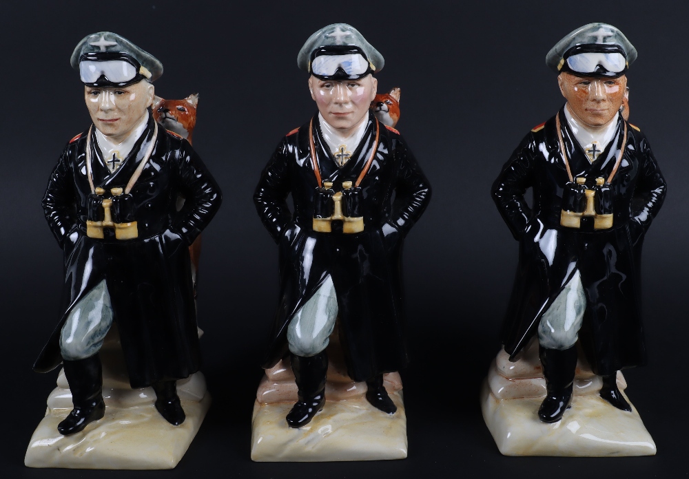 3x Kevin Francis Field Marshall Rommel Figurines