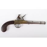 Flintlock Boxlock Cannon Barrel Holster Pistol by Bunney, London