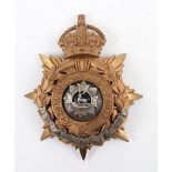 Post 1902 Bedfordshire Regiment Officers Home Service Pattern Helmet Plate
