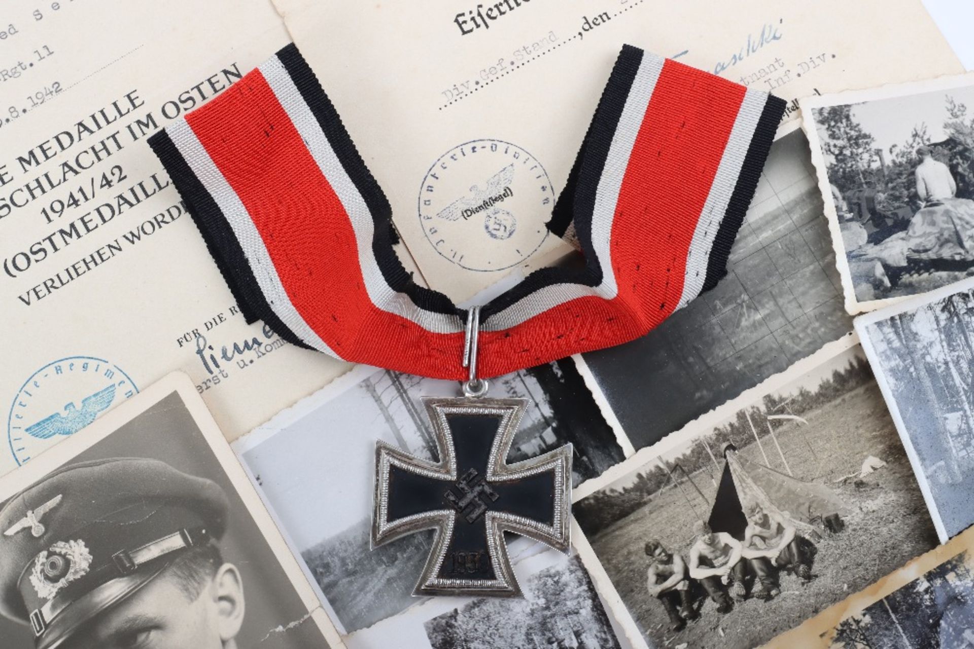 WW2 German 1939 Knights Cross of the Iron Cross Award and Citation Grouping to Wachtmeister Alfred S - Bild 2 aus 39