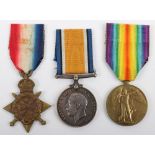 Great War Medal Trio 25th Battalion Royal Fusiliers (Frontiersmen) Who Was Discharged Due to Illness