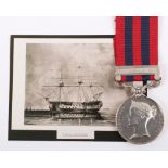 Indian General Service medal 1854-95 HMS Hastings