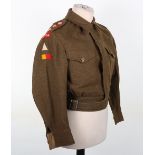 WW2 British Suffolk Regiment 1st Infantry Division Officers Battle Dress Blouse