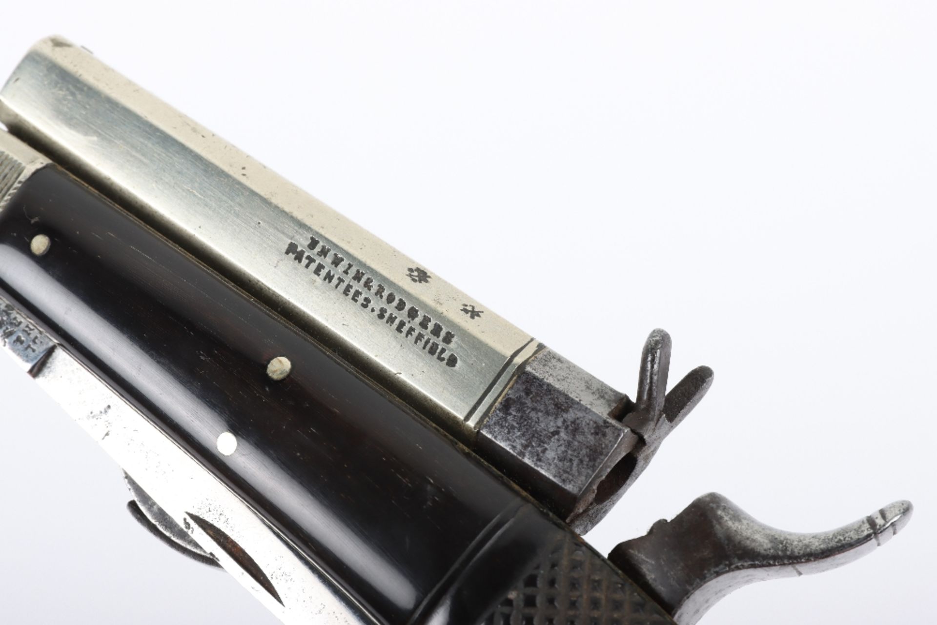 .32”Rim Fire Combination Knife Pistol by UNWIN & ROGERS,PATENTEES SHEFFIELD - Image 6 of 14