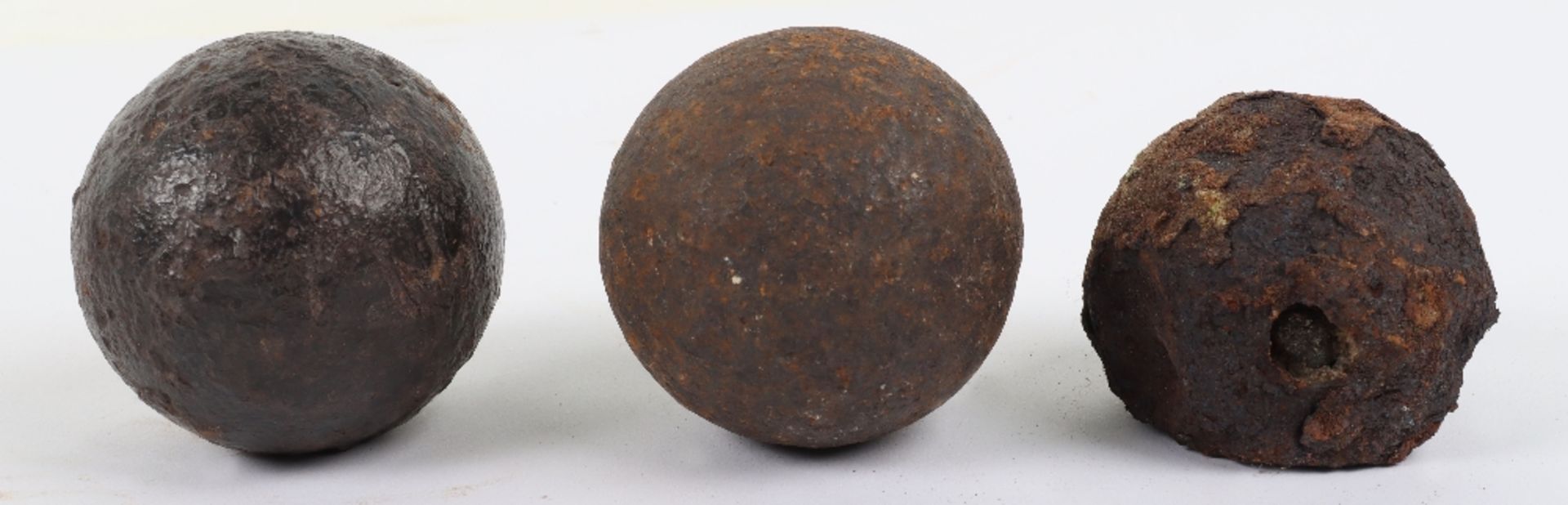 3x Excavated Spherical Grenades Found on Waterloo Battlefields