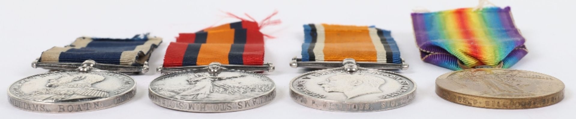 Royal Navy Long Service Medal Group of Four Covering Service from the Boer War to the First World Wa - Bild 3 aus 3