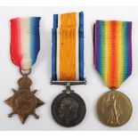 Great War Trio of Medals to the 14th Battalion Durham Light Infantry, Recipient Killed in Action in