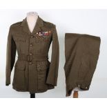 WW2 British Service Dress Tunic Attributed to Captain P H B Wall 48 (Royal Marine) Commando, Awarded