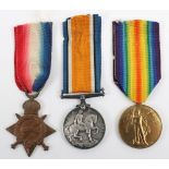 An Interesting WW1 1914-15 Star Medal Trio to an Original Member of 16th (Newcastle) Battalion North