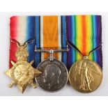 Great War Medal Trio to a Private in the Essex Regiment Who Was Accidently Wounded and Subsequently