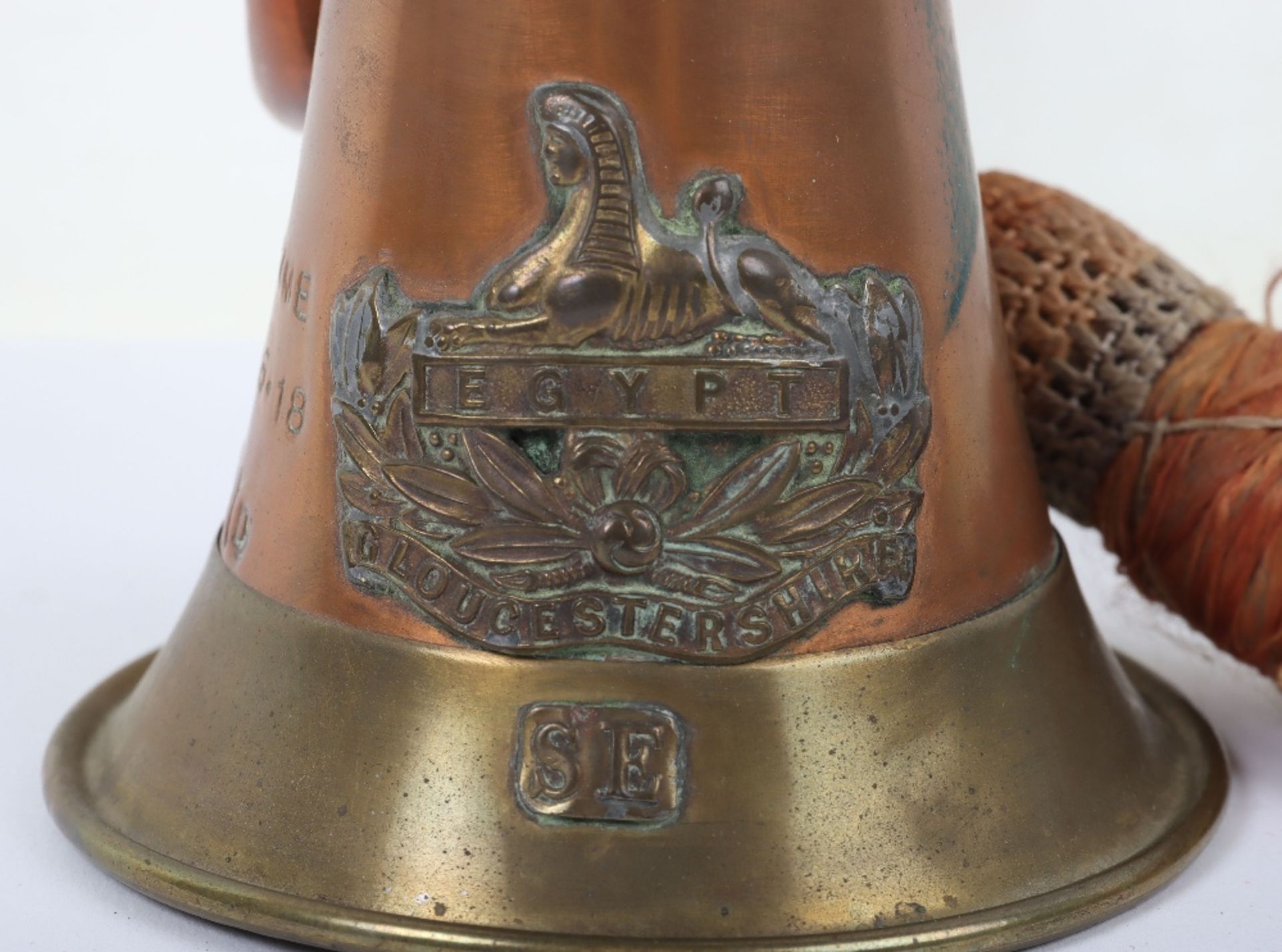 WW1 Period Gloucestershire Regiment Personalised Bugle - Image 2 of 12