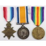 Great War Medal Trio 6th Battalion Northumberland Fusiliers, Recipient from Newcastle upon Tyne