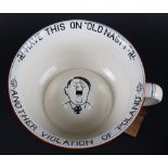 Fieldings Crown Devon WW2 Novelty Musical Chamber Pot, ‘No. 1 Jerry’, Have This On Old Nasty