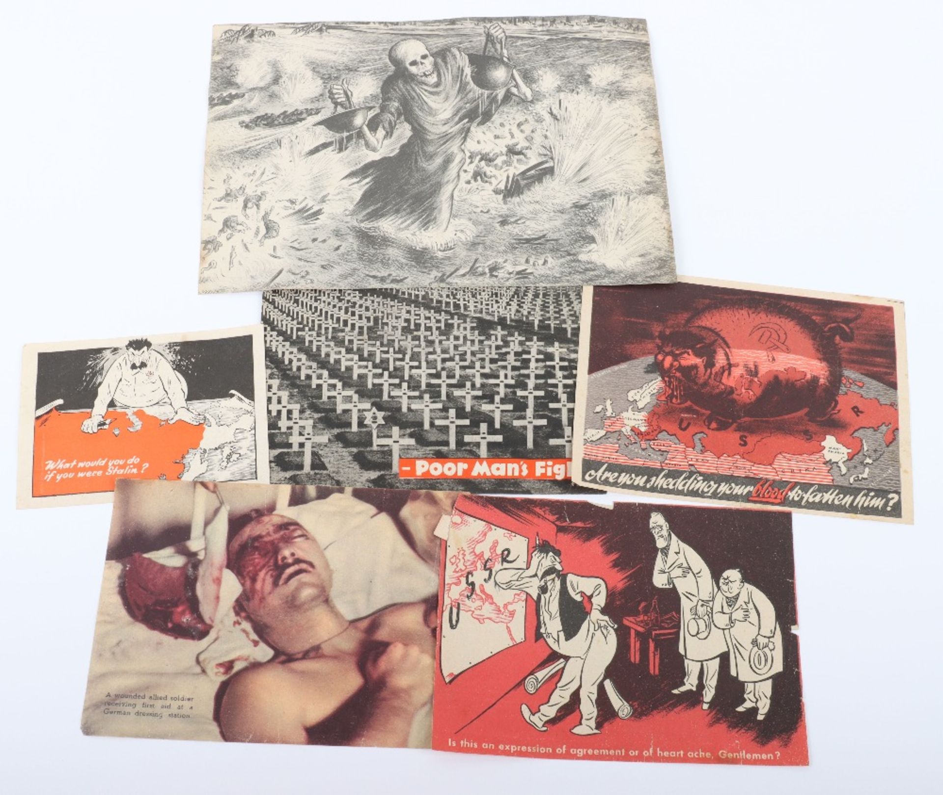 Interesting Selection of WW2 Propaganda Leaflets from the Italian Campaign