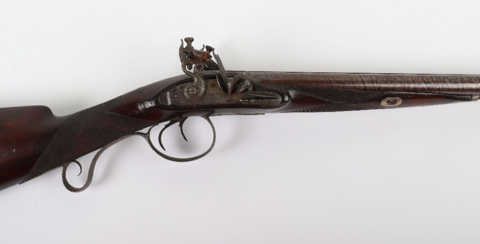 20 Bore Double Barrel Flintlock Sporting Gun c.1820 - Image 2 of 13