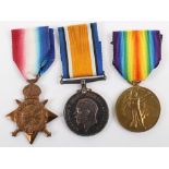 Great War Medal Trio 18th Battalion Durham Light Infantry (1st County), Taken Prisoner of War in 191