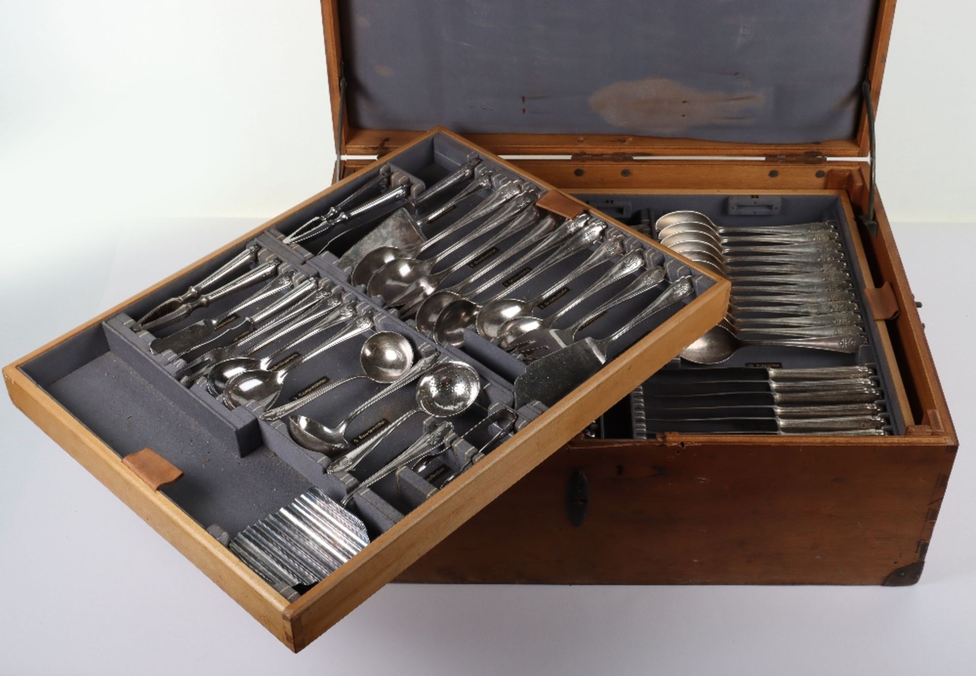 Cased Canteen of Formal Pattern NSDAP Cutlery Liberated From German Embassy in Spain - Image 10 of 34