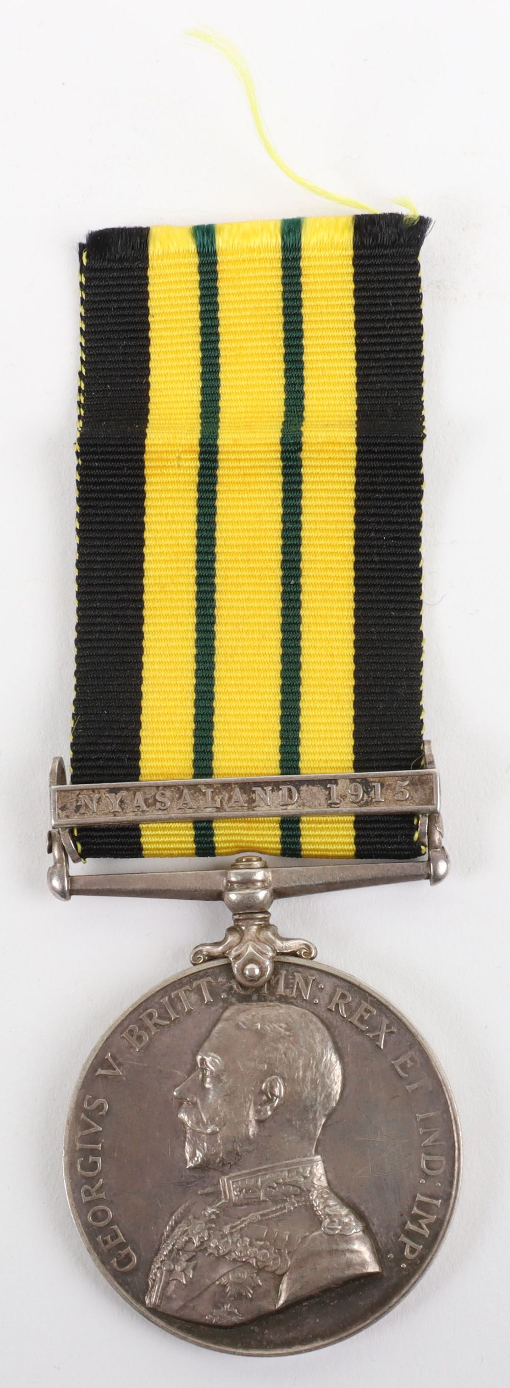 An Unusual Africa General Service Medal for Service in Quelling the Chilembwe Uprising in the Shire