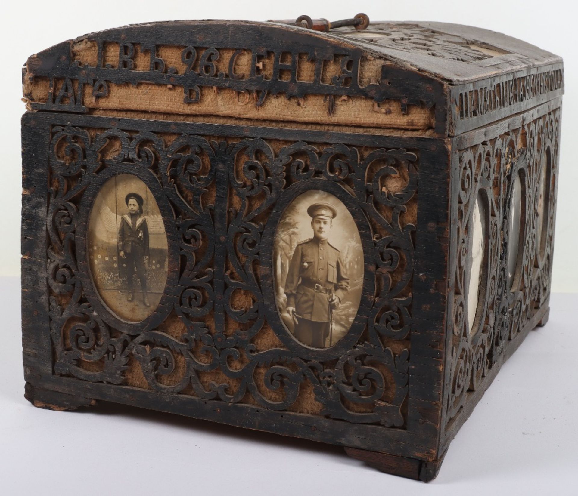 WW1 Imperial Russian Souvenir Fret Work Box Made by a Russian Soldier in a Prison of War Camp - Bild 6 aus 10