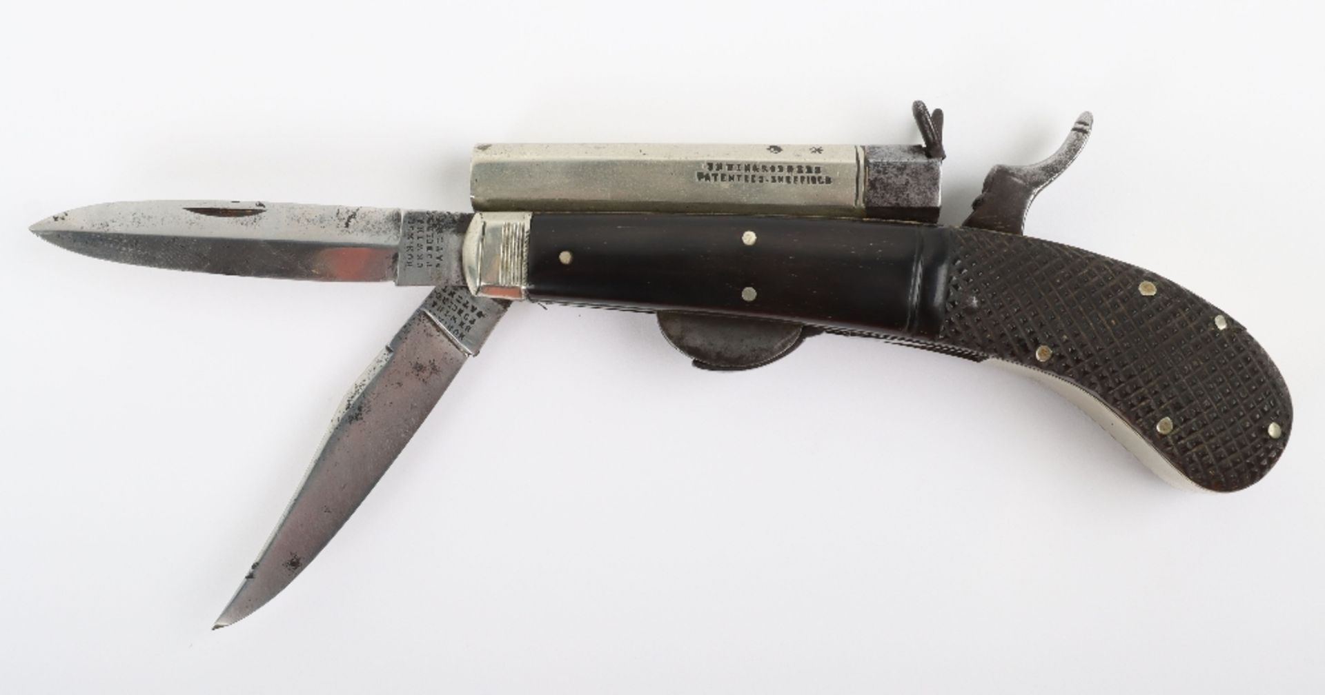 .32”Rim Fire Combination Knife Pistol by UNWIN & ROGERS,PATENTEES SHEFFIELD - Image 11 of 14