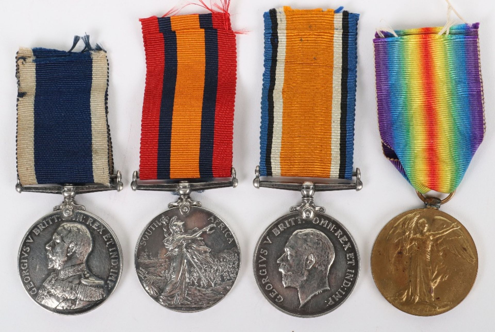 Royal Navy Long Service Medal Group of Four Covering Service from the Boer War to the First World Wa