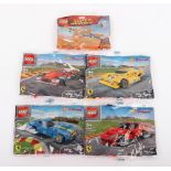 Five Lego sealed Polybags
