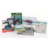 Seven Mixed Diecast model aeroplanes boxed