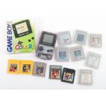 Nintendo Gameboy Color atomic purple and Boxed Lime green with games