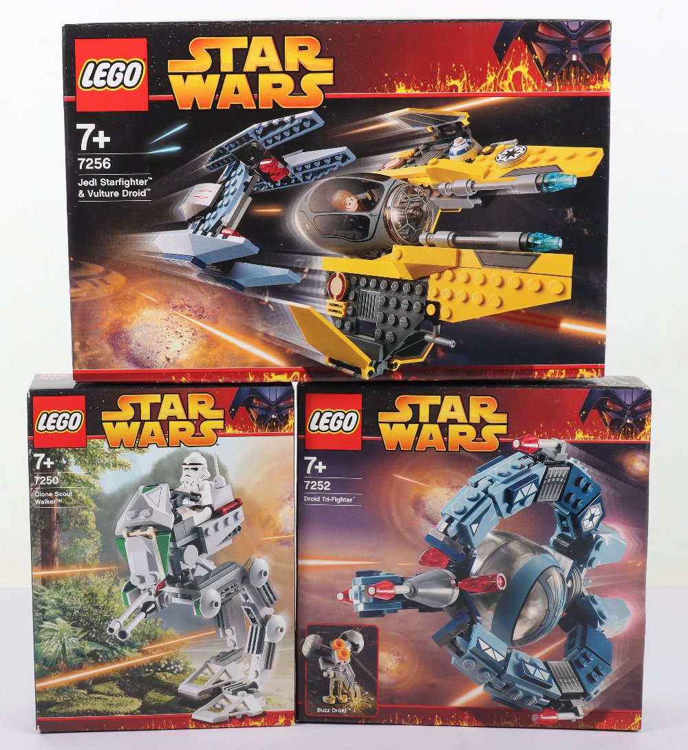 Three Lego Star Wars Sealed sets 7250,7252 and 7256