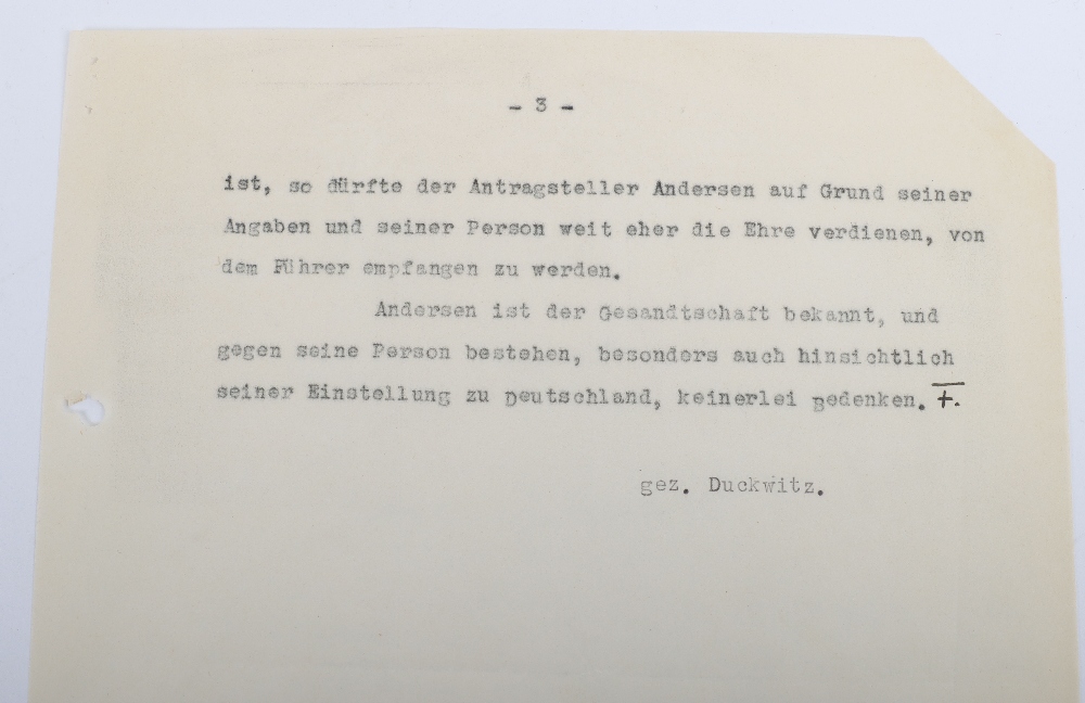 Interesting Third Reich Documents Relating to the Danish Journalist and Hollywood Gossip Columnist I - Bild 30 aus 47