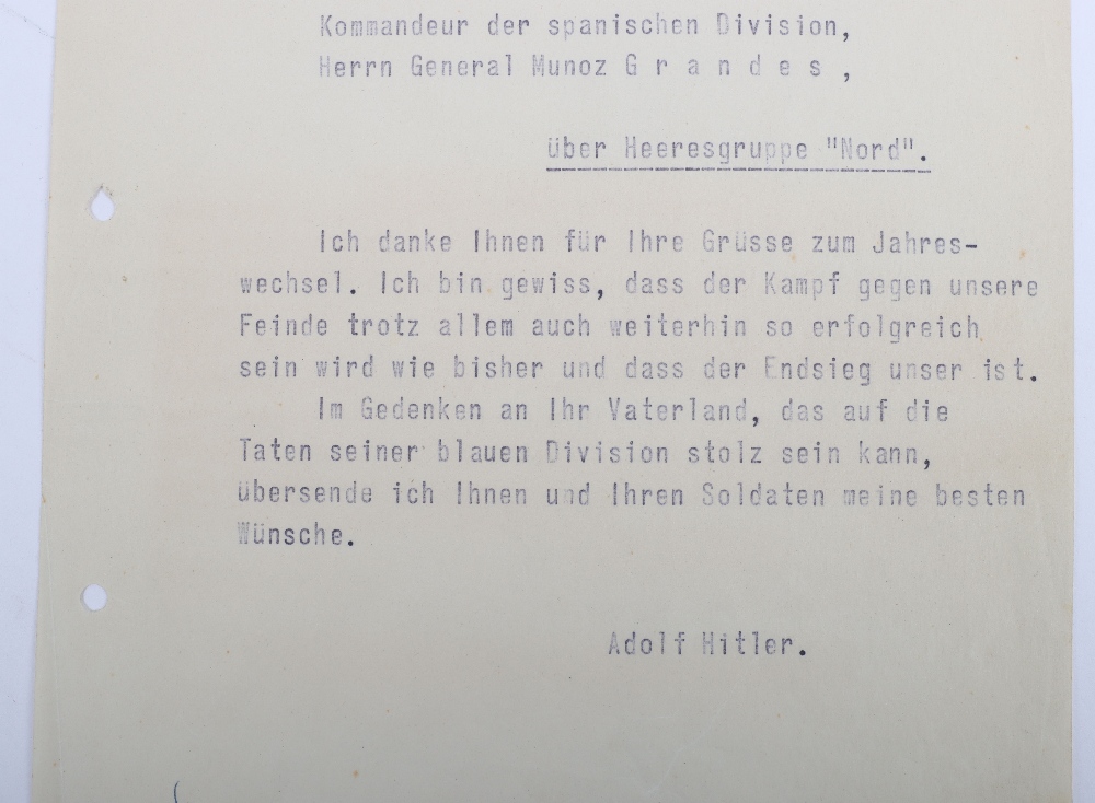 Historically Important Documents Sent by Adolf Hitler to Spanish General and Commander of the Spanis - Bild 16 aus 17