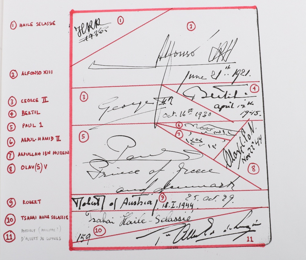 Rare Autograph Page Signed by Many Notorious World Leaders of the 20th Century - Bild 5 aus 5