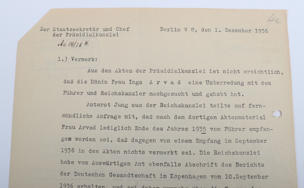 Interesting Third Reich Documents Relating to the Danish Journalist and Hollywood Gossip Columnist I - Bild 43 aus 47