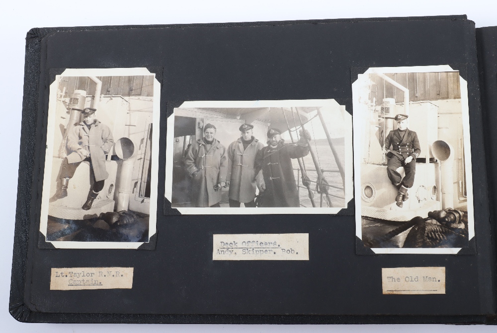 Fine WW2 Royal Navy Photograph Album Documenting the Service of the Recovery Tug H.M.R.T. Tenacity - Image 2 of 23