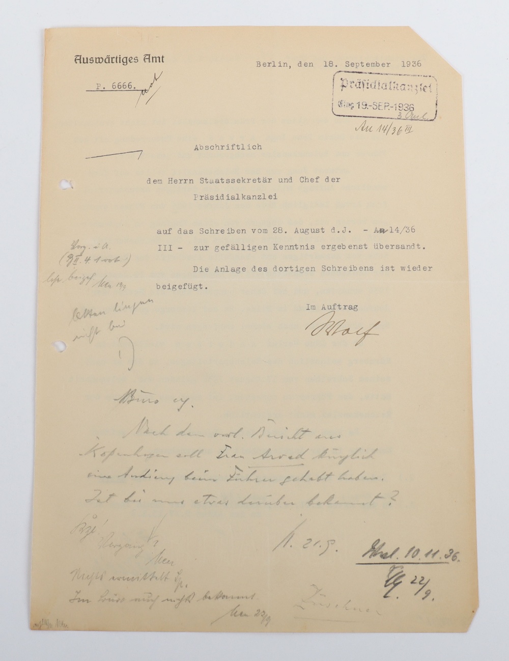 Interesting Third Reich Documents Relating to the Danish Journalist and Hollywood Gossip Columnist I - Bild 33 aus 47