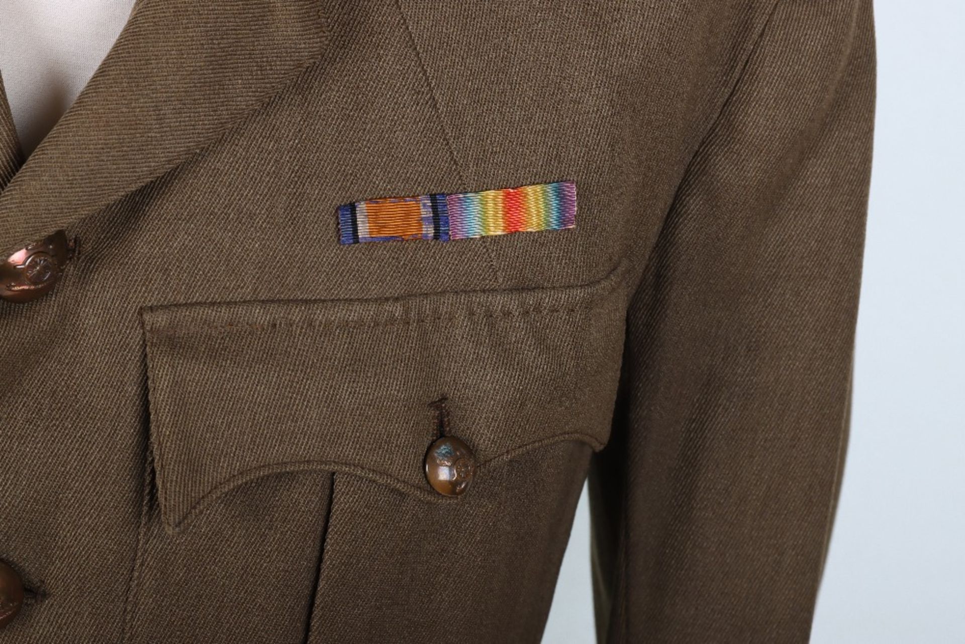 Rare WW1 British Royal Artillery Officers Cuff Rank Tunic of a British Latin American Volunteer - Image 4 of 9