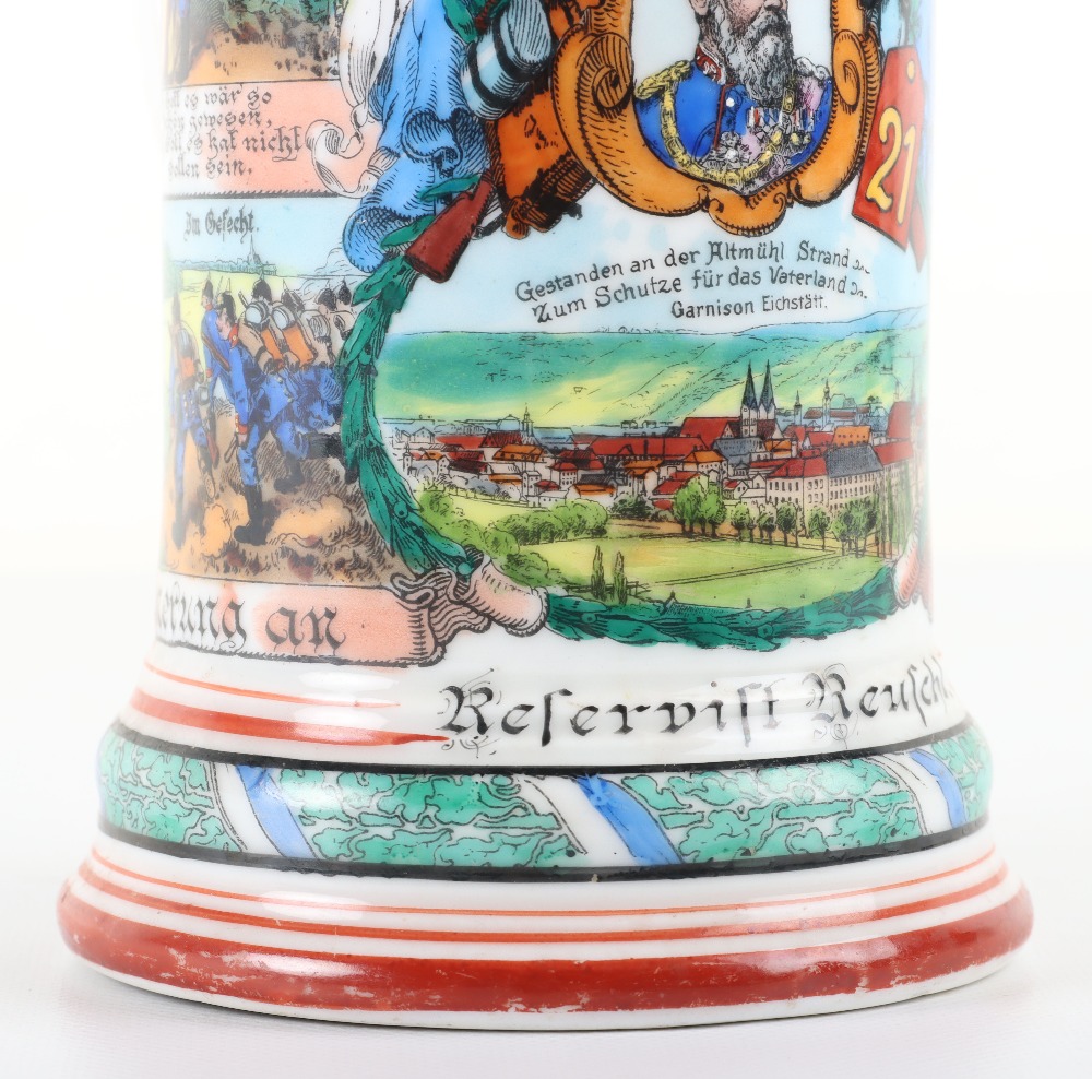 Imperial German Regimental Stein of the Bavarian 21st Infantry Regiment - Bild 3 aus 9