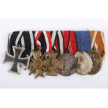 Rare WW1 / WW2 German 1936 Olympics Court Mounted Medal Group of Six