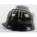 WW2 German Third Reich Fire Police War Art Helmet