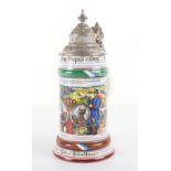 Imperial German Regimental Stein of the Bavarian 7th Infantry Regiment (Prinz Leopold)