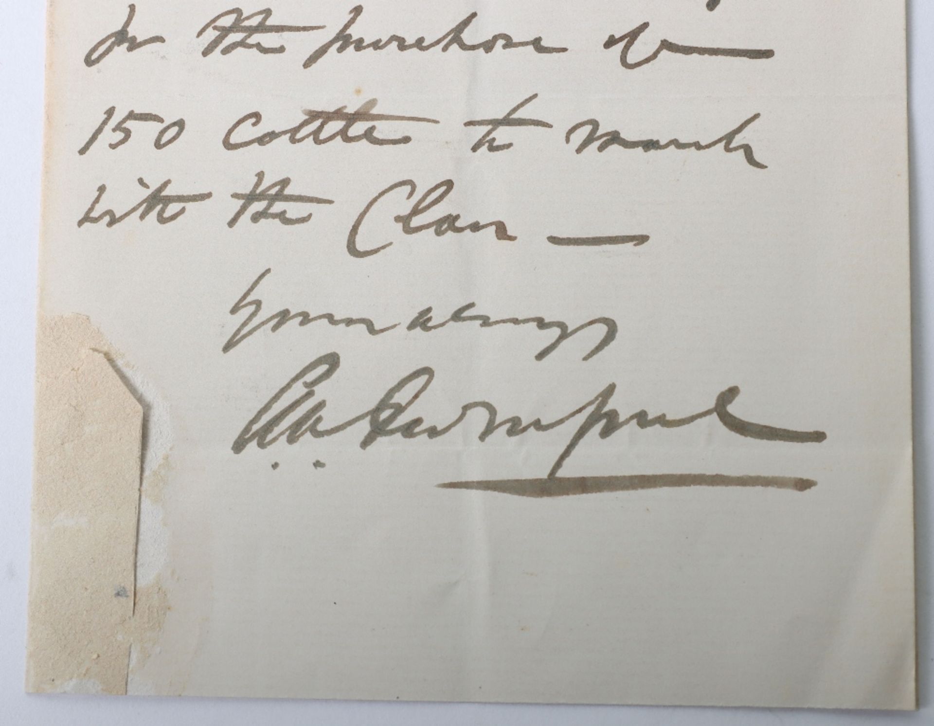 Rare Hand Written Signed Letter from Lieutenant-Colonel Anthony William Durnford, Who Was Killed in - Image 3 of 3